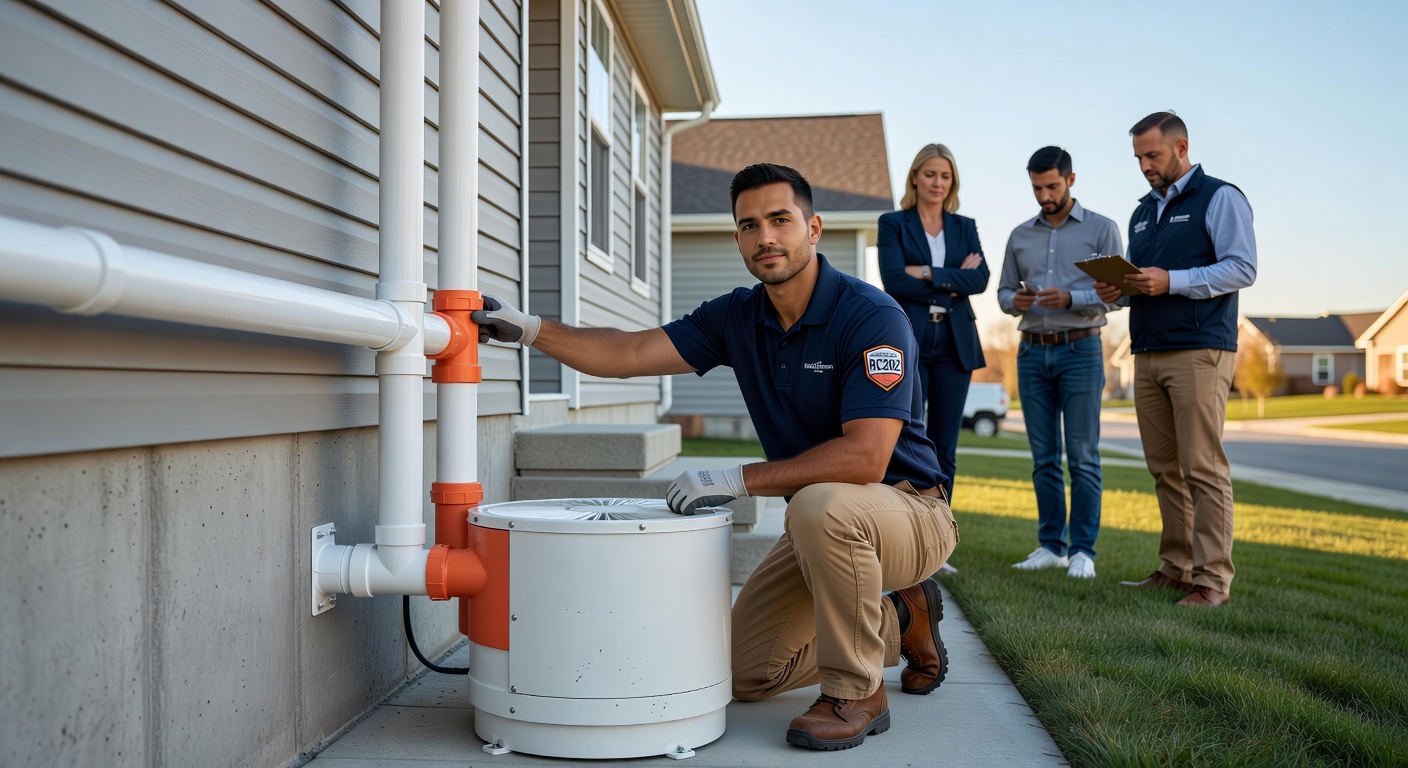 radon mitigation fan exterior PVC pipe house