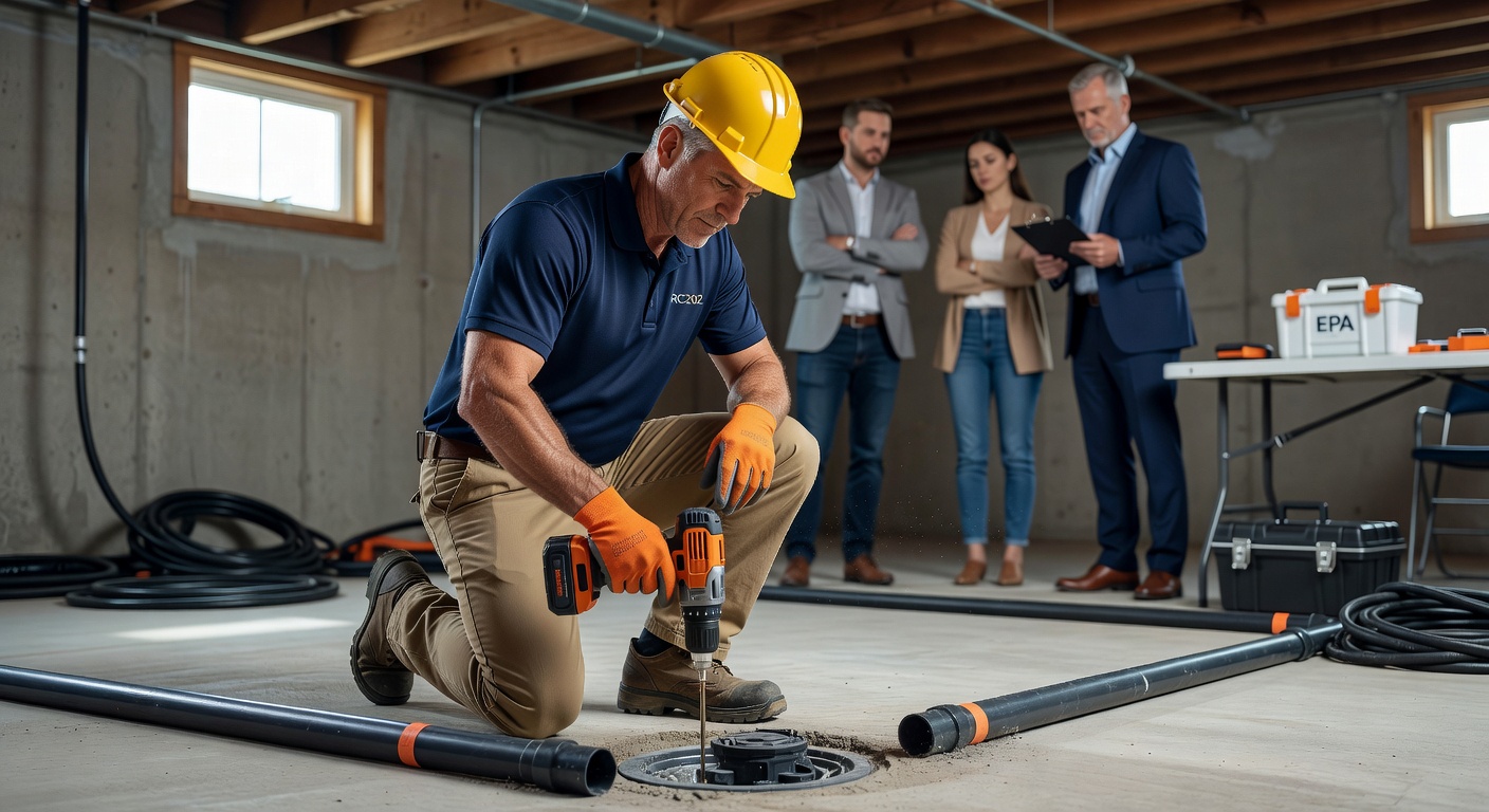licensed radon mitigation professional Ohio home installation