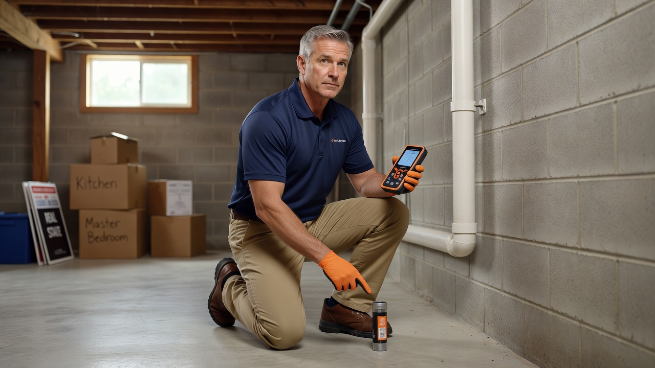 radon test kit professional inspector Ohio basement