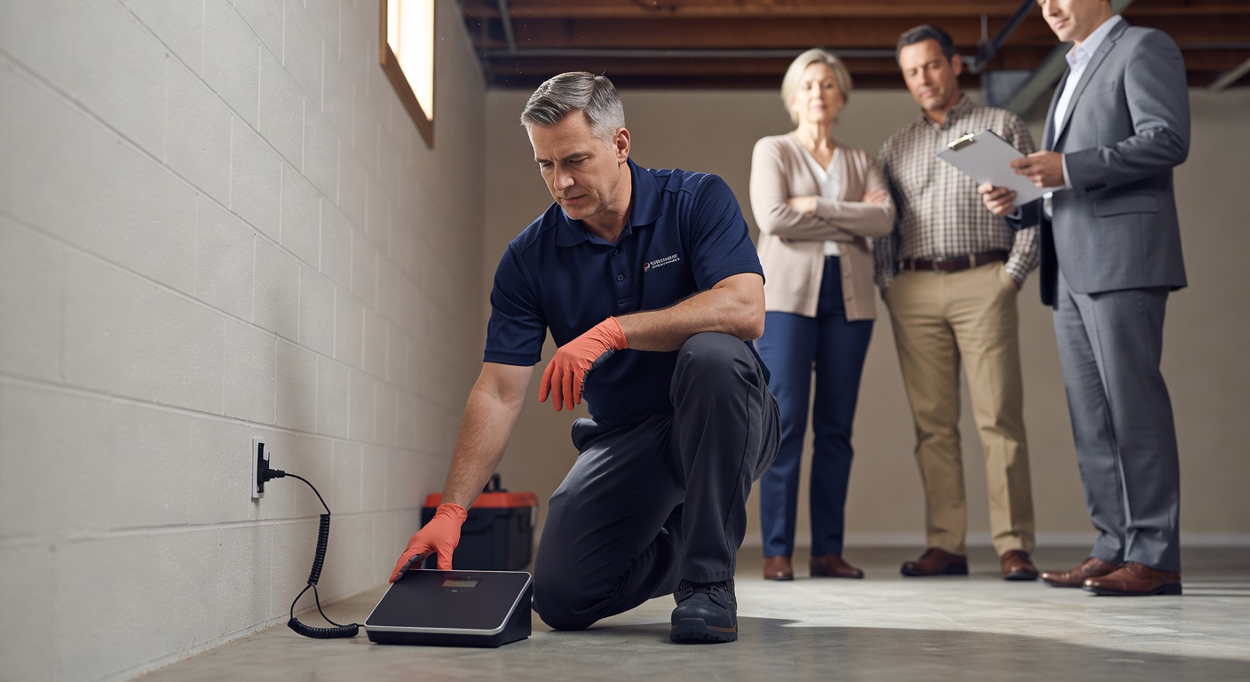 continuous radon monitor device professional inspection