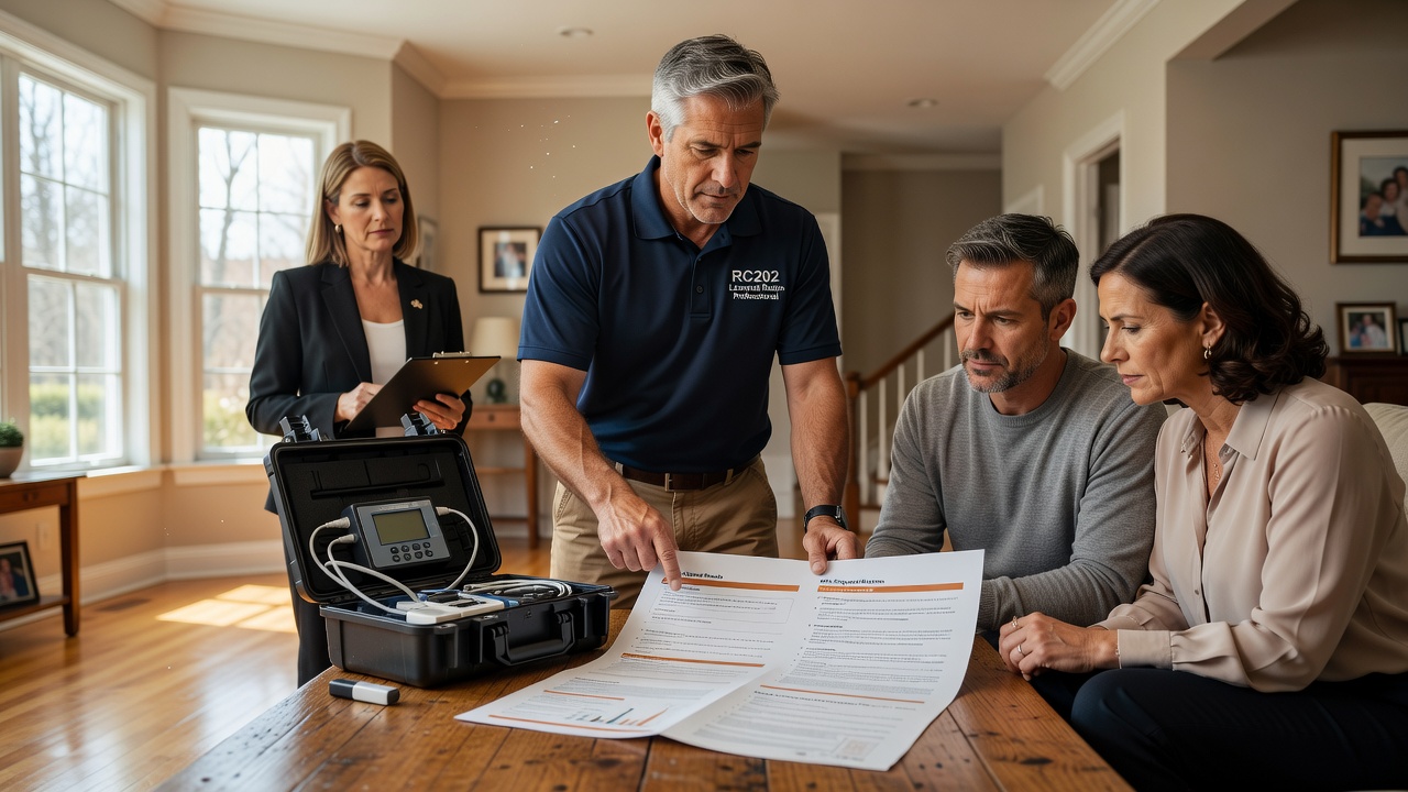 radon testing report documentation Ohio home inspection