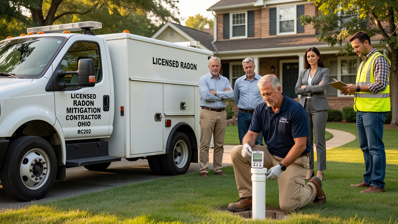 licensed radon mitigation contractor Ohio truck
