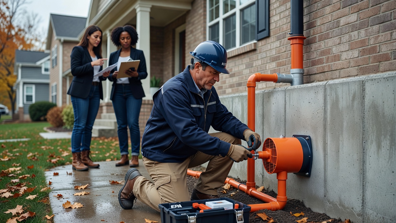 licensed radon mitigation contractor Ohio professional installation