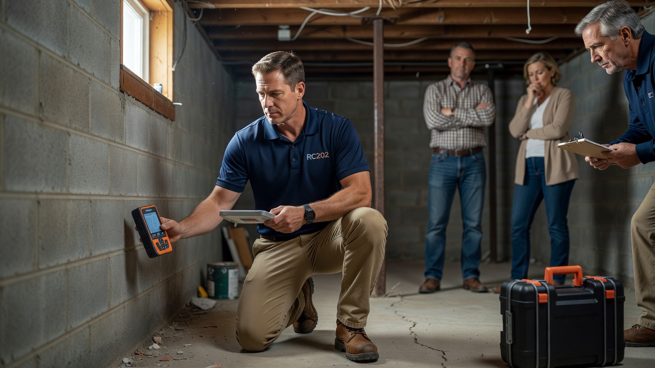 licensed radon professional inspecting Ohio home