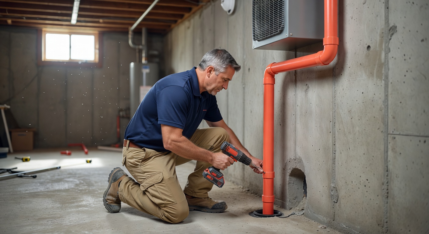radon mitigation system installation basement Ohio
