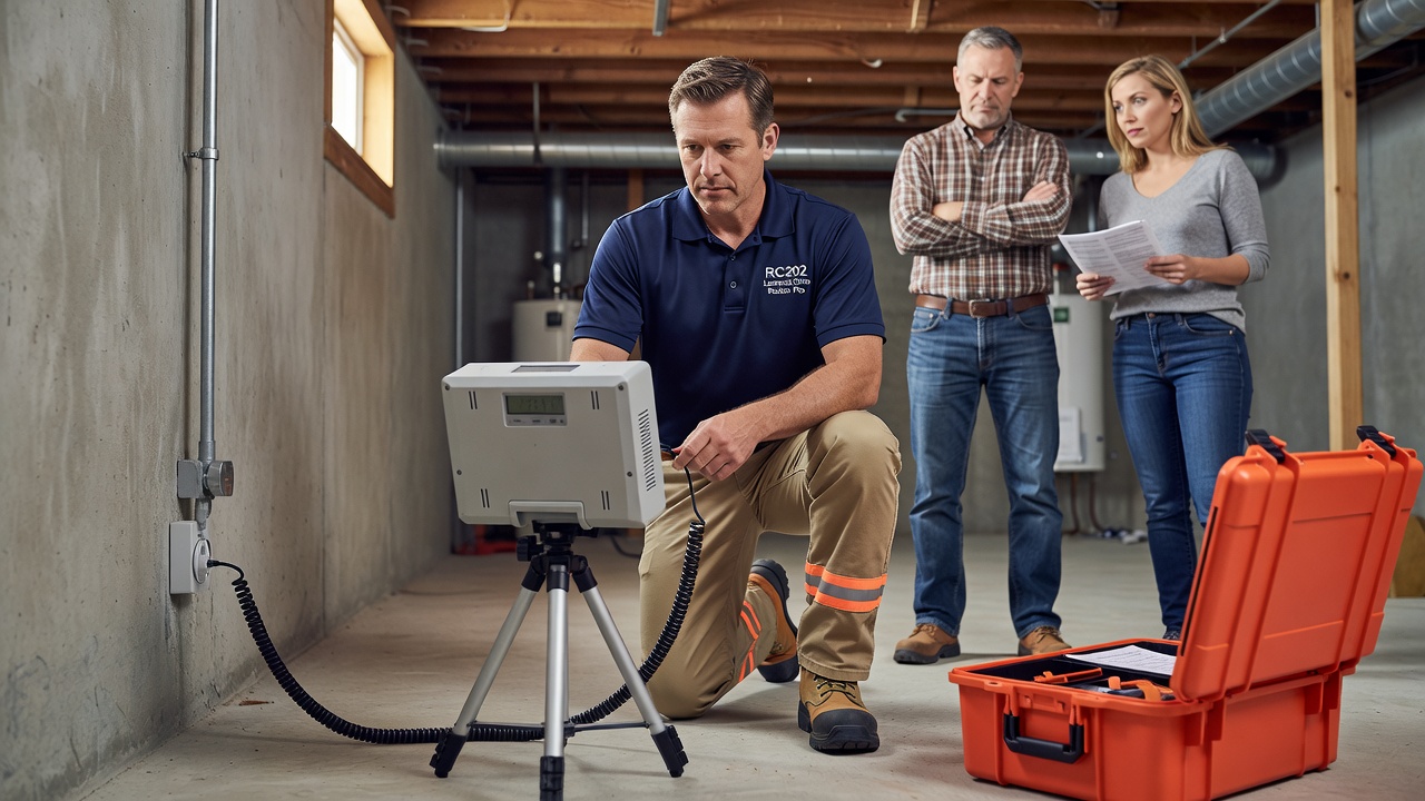 continuous radon monitor device basement testing