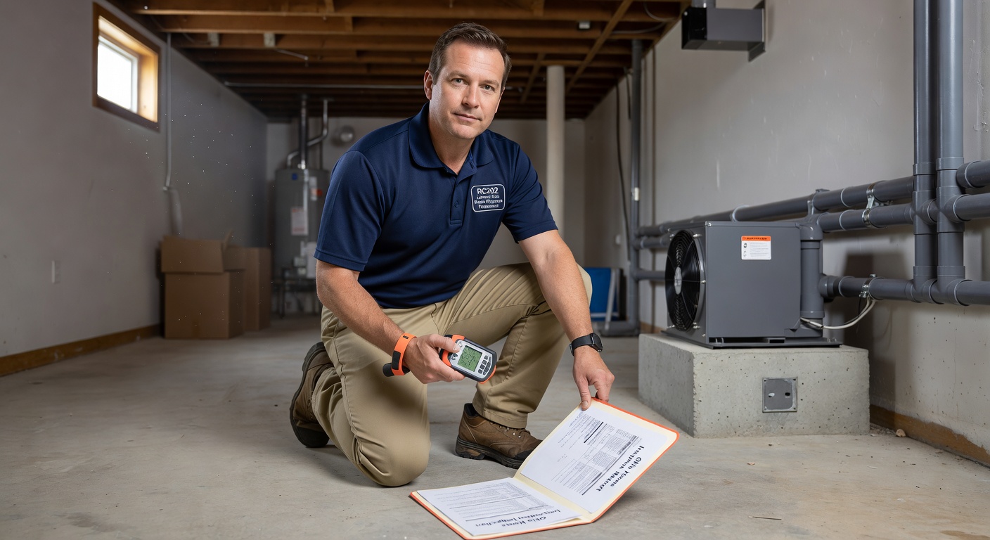 radon eliminator technician Ohio home inspection report