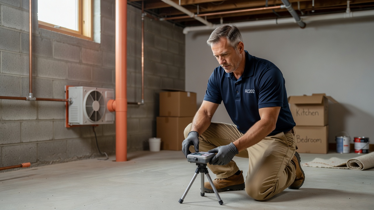 continuous radon monitor device measurement basement