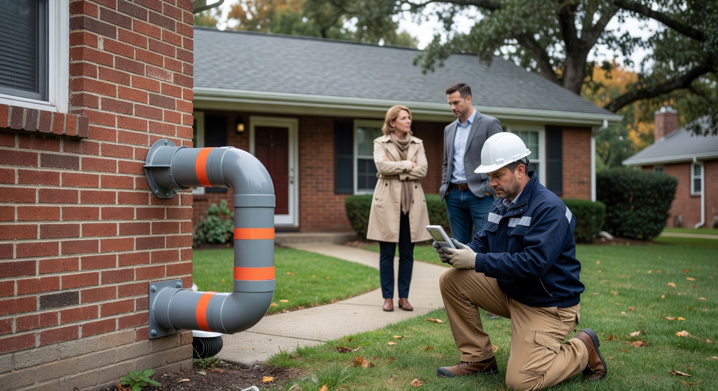 radon fan exhaust pipe exterior home Ohio
