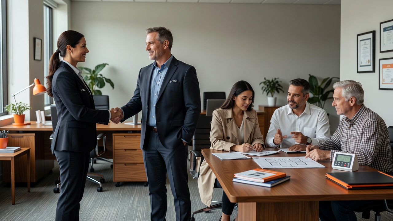 real estate office professional environment