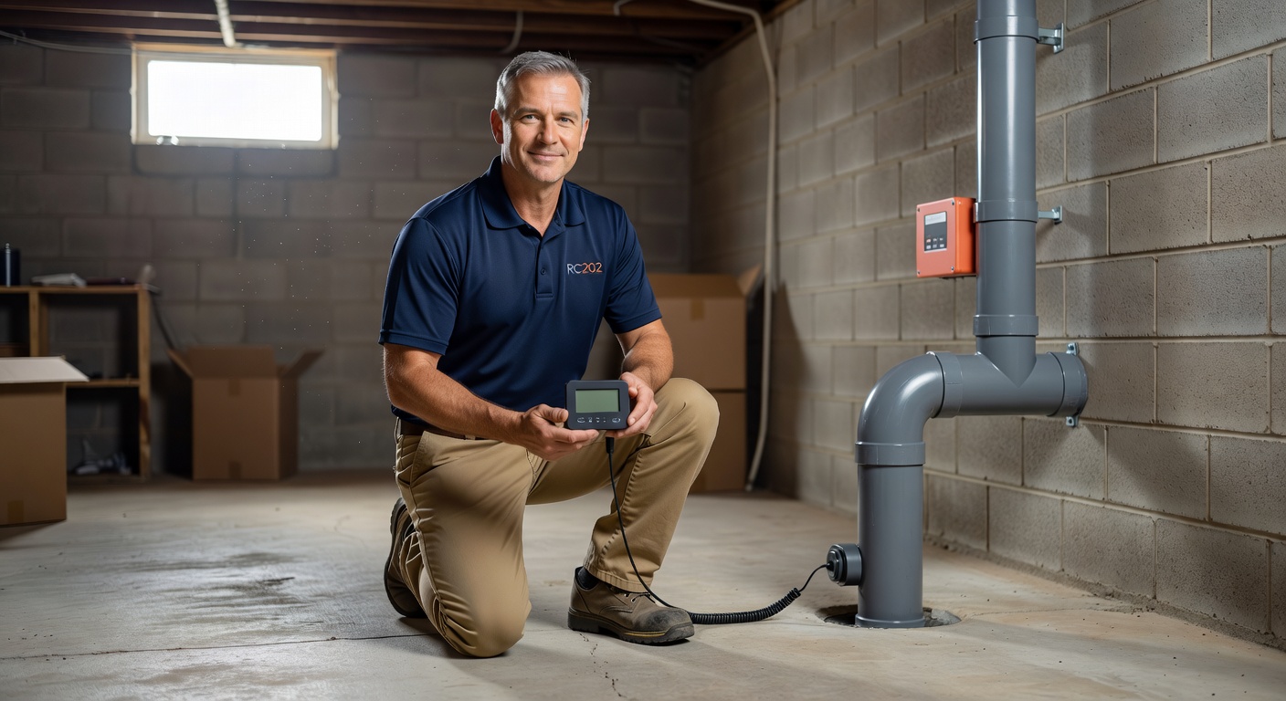 continuous radon monitor professional Ohio basement