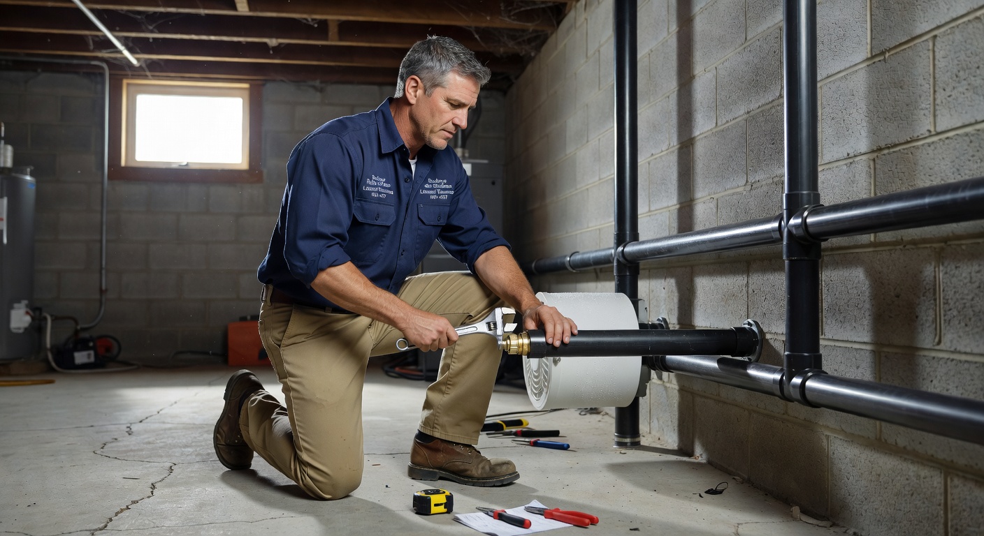 licensed radon mitigation technician installing system Ohio home