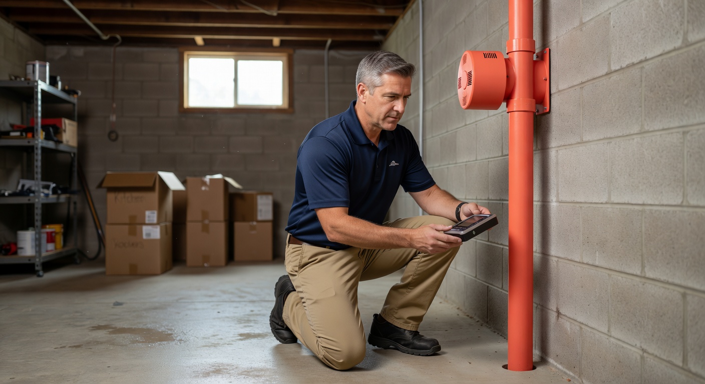 continuous radon monitor device Ohio home basement