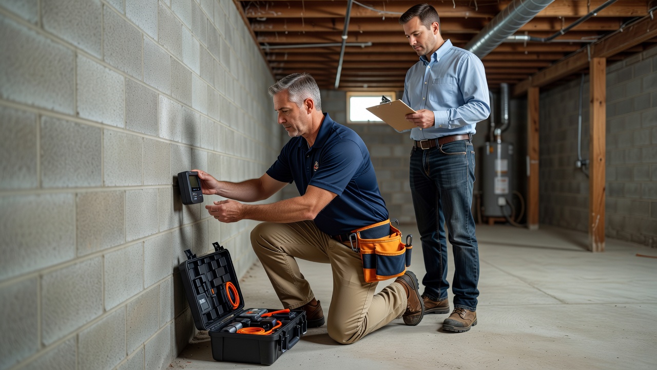 continuous radon monitor placement basement testing