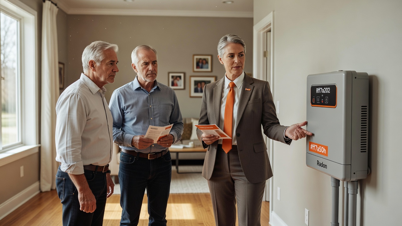 real estate agent showing home client