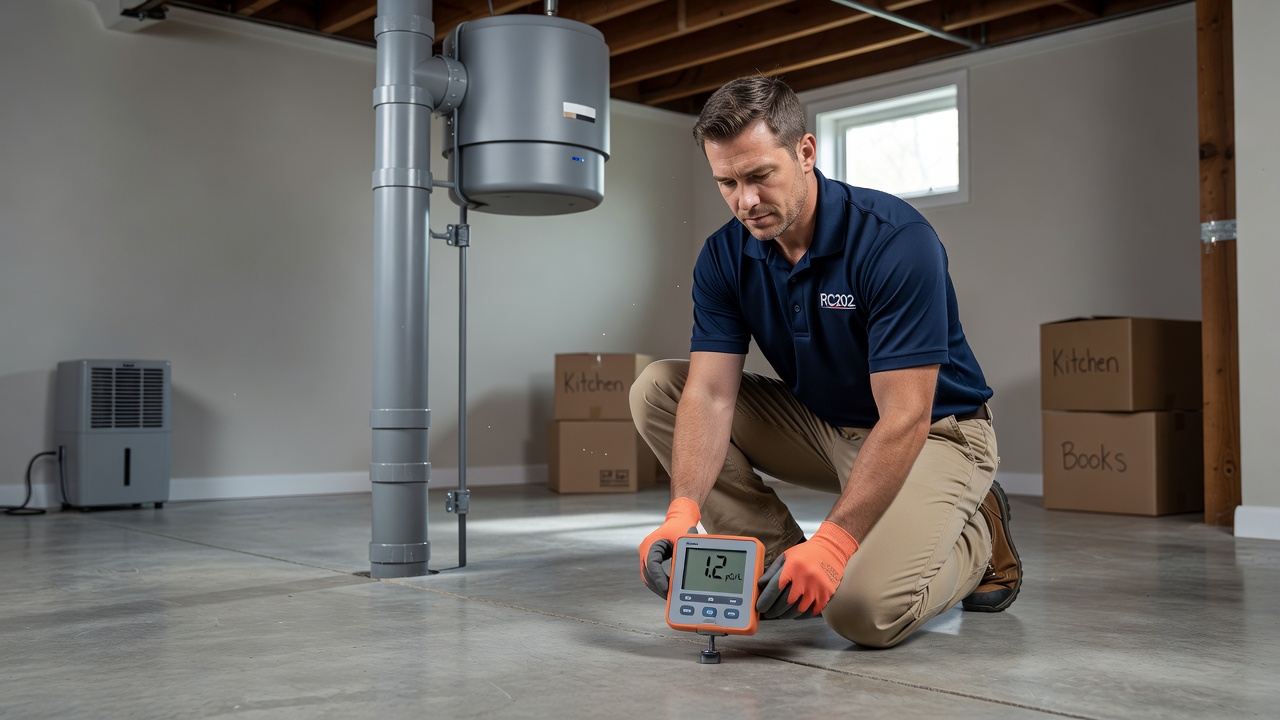 radon test kit pCi/L measurement device basement