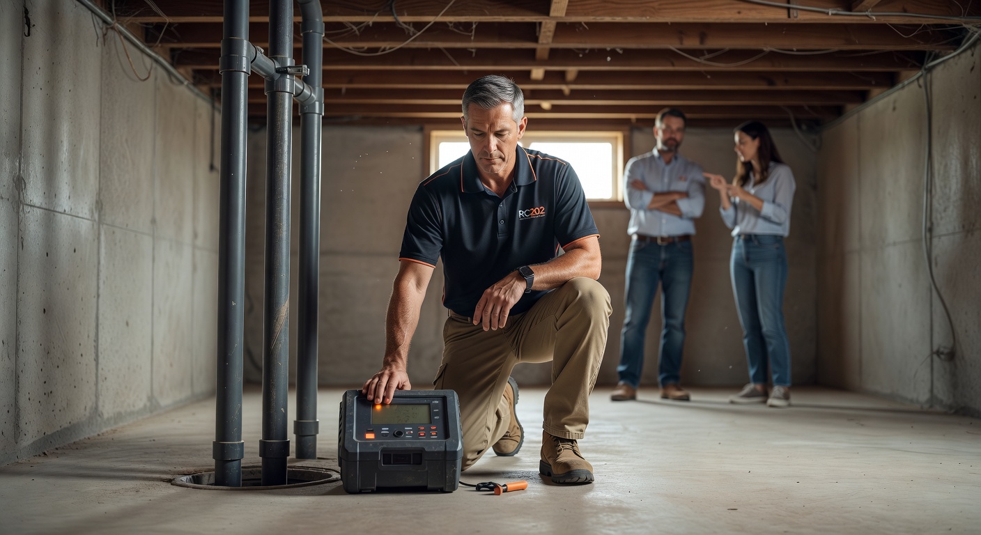 radon testing equipment continuous monitor basement