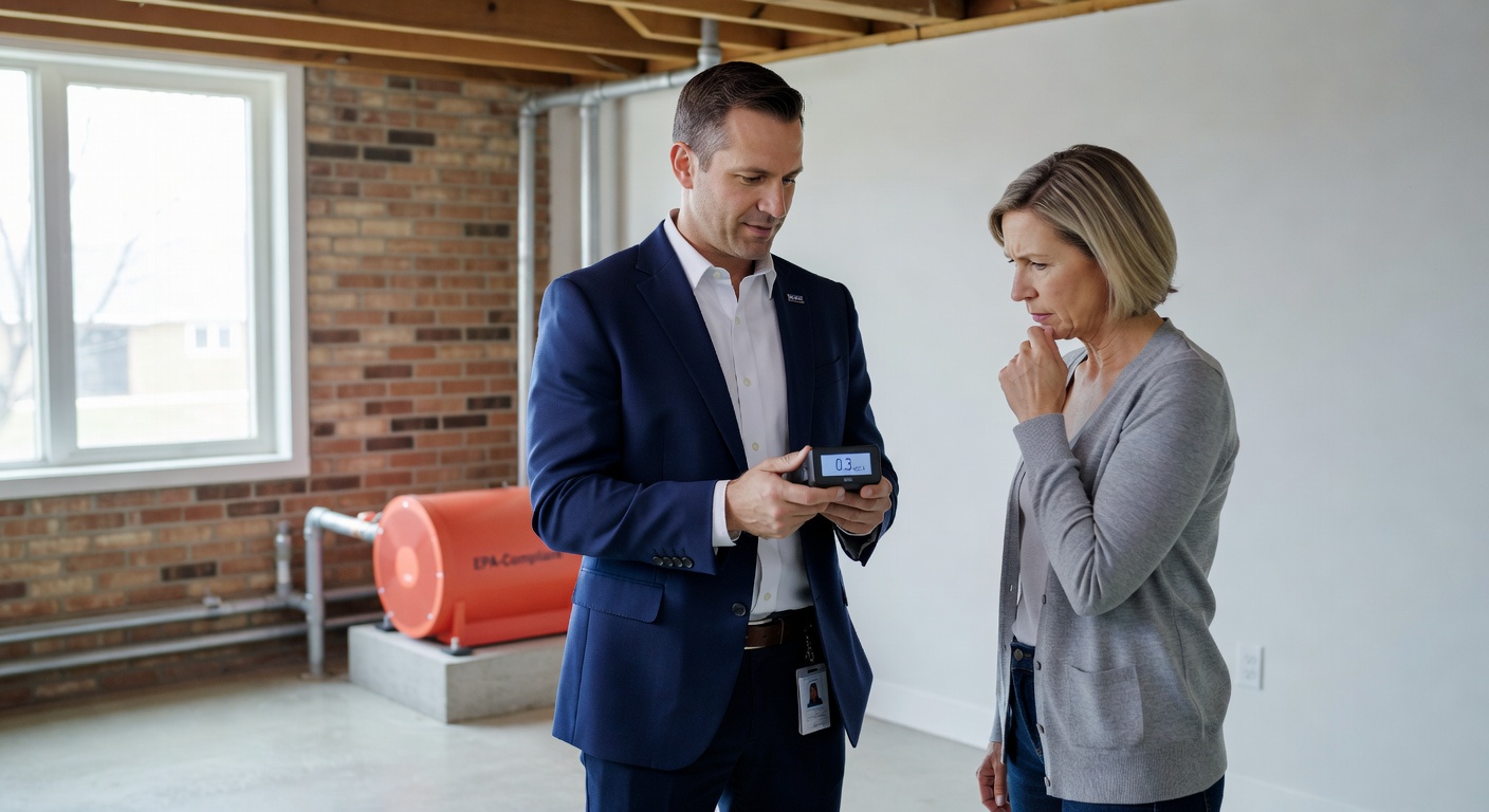 real estate agent showing home client