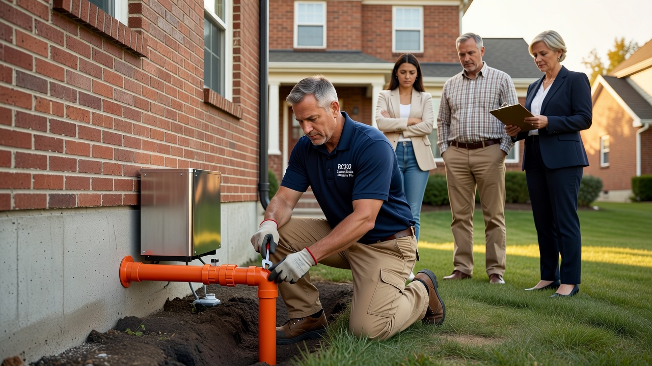 licensed radon mitigation technician Ohio home exterior