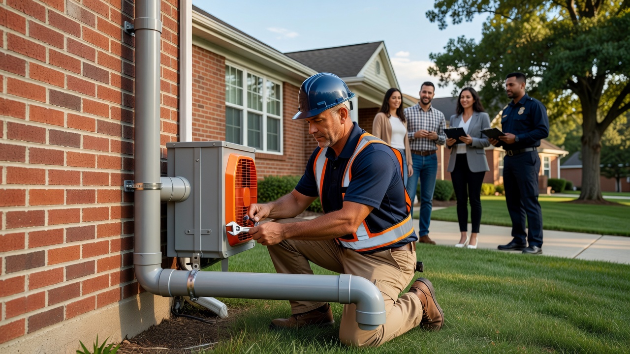 radon mitigation fan exterior pipe residential home Ohio