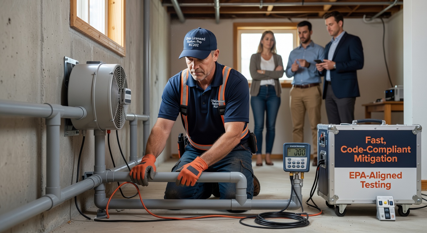 radon mitigation contractor Ohio licensed professional