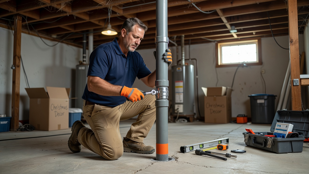 radon mitigation pipe basement professional installation