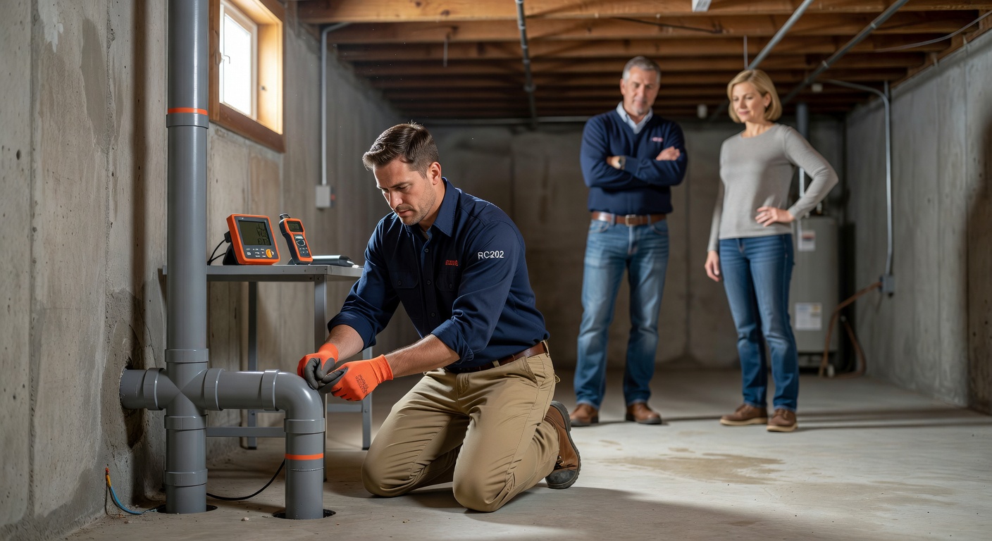 radon mitigation system installation residential basement Ohio