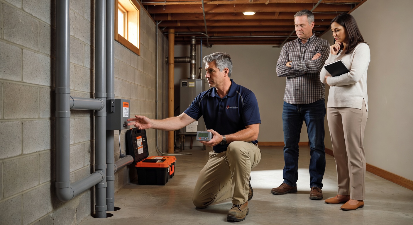 continuous radon monitor device basement test