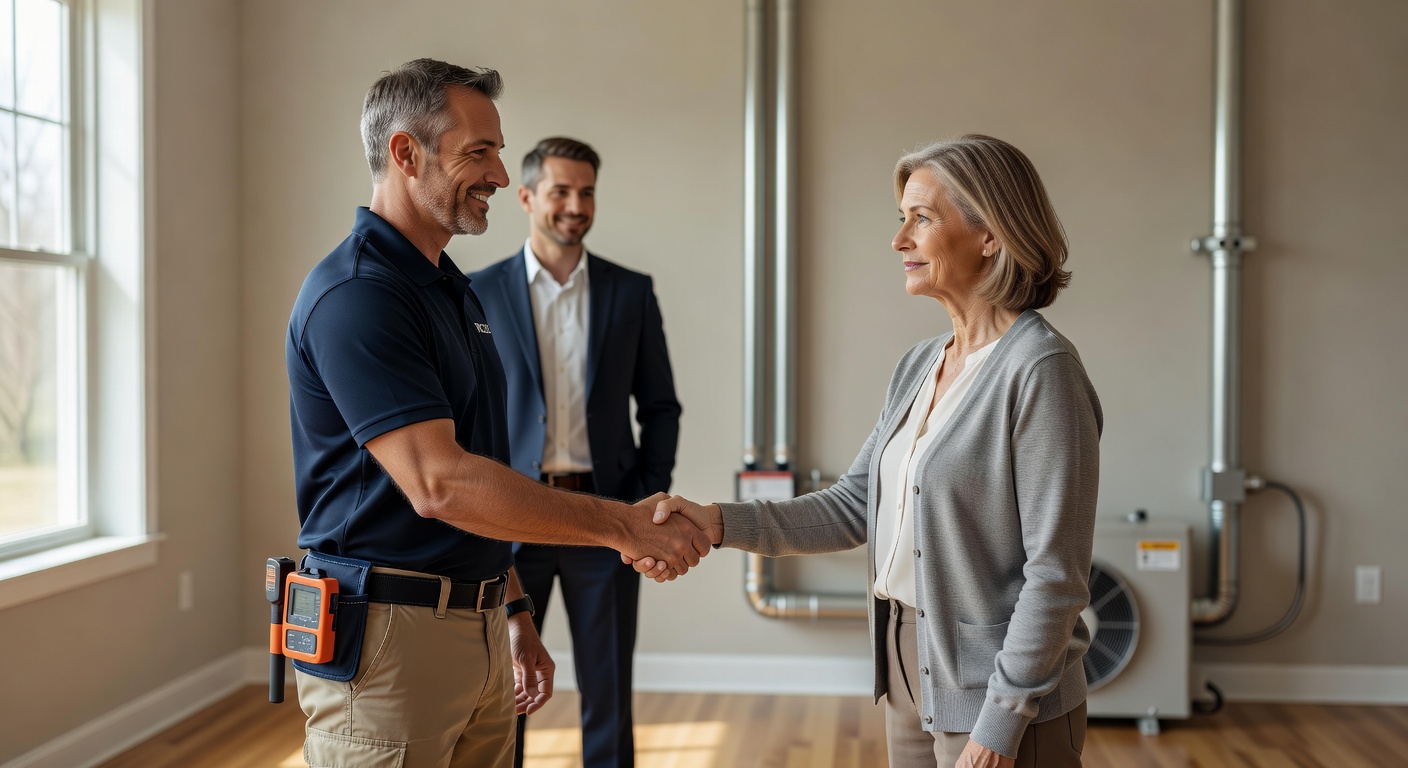 ohio radon professional handshake homeowner real estate