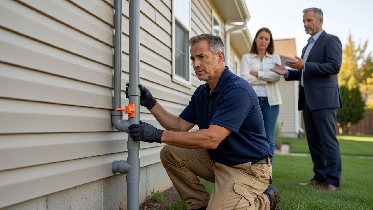 radon mitigation pvc pipe exterior home discreet installation