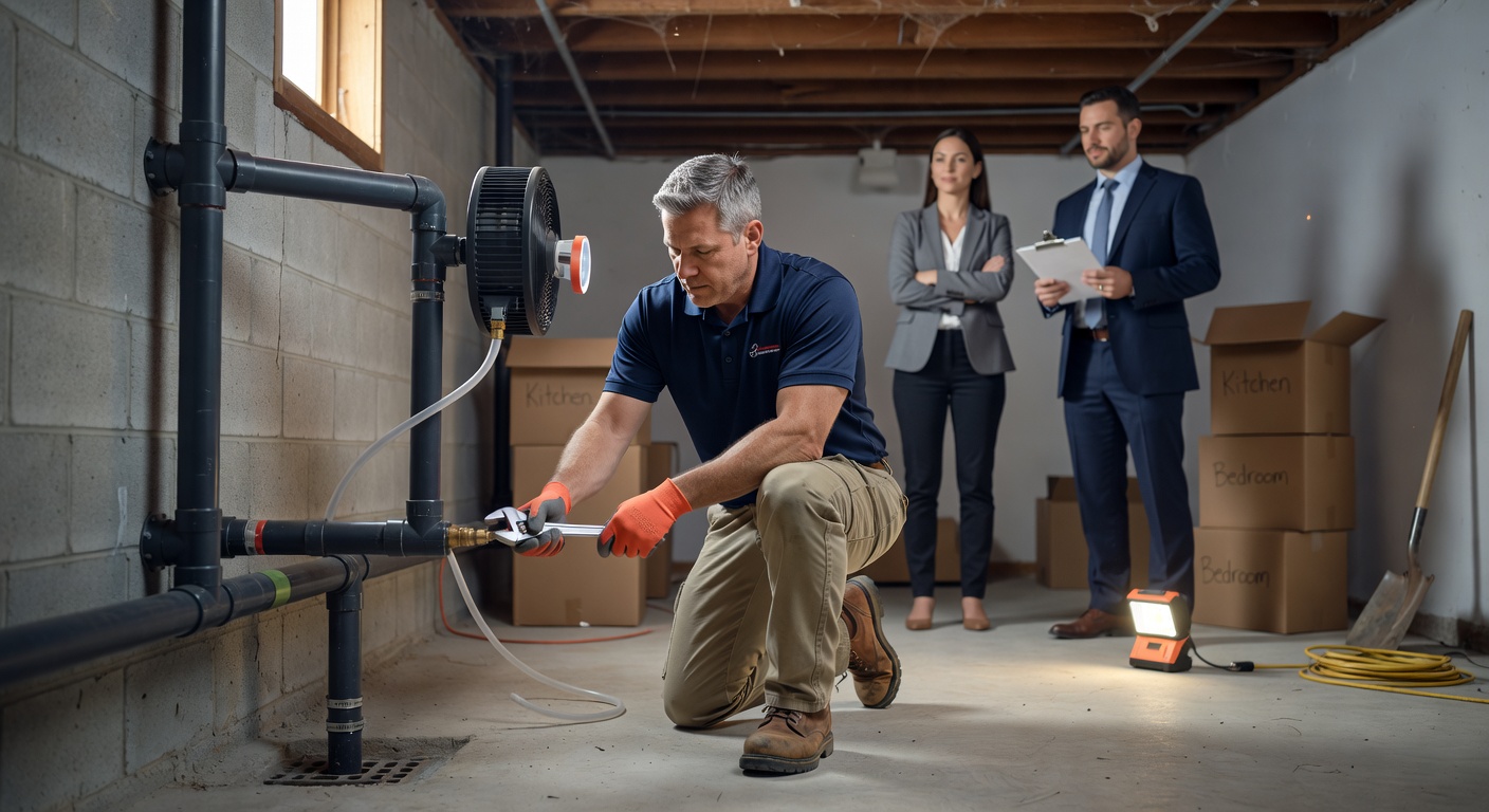 radon mitigation system installation basement Ohio