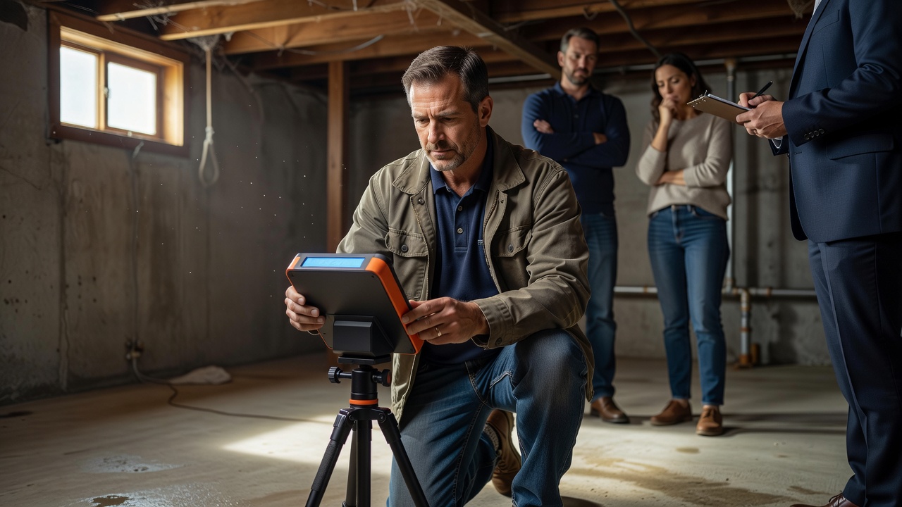 radon testing continuous monitor basement