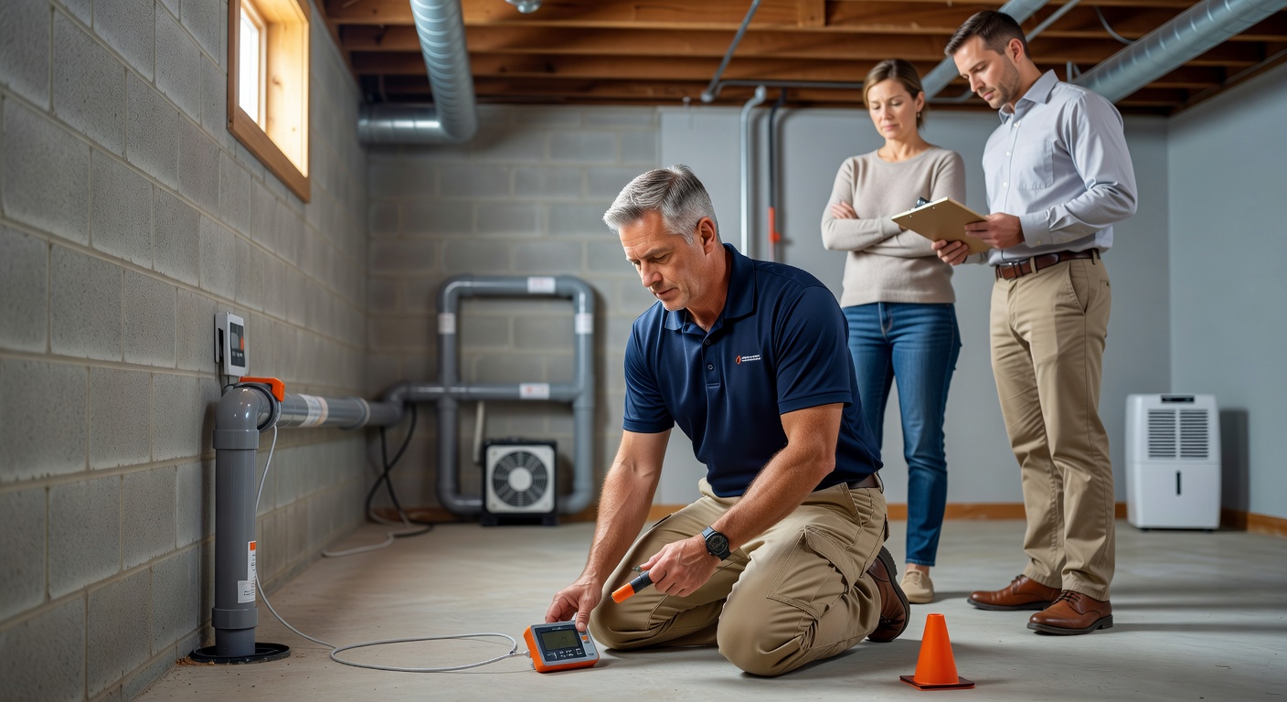 radon test kit basement Ohio home inspection