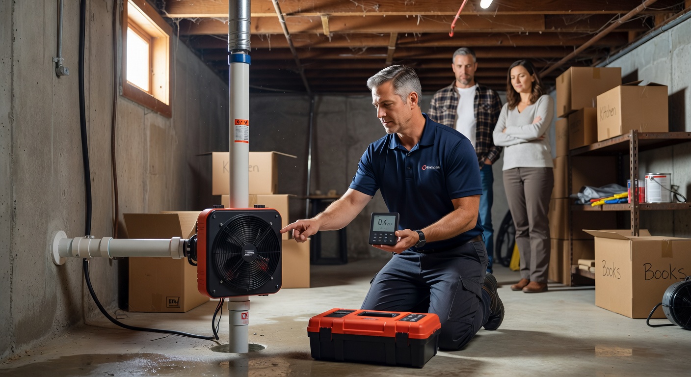 radon test kit residential basement ohio