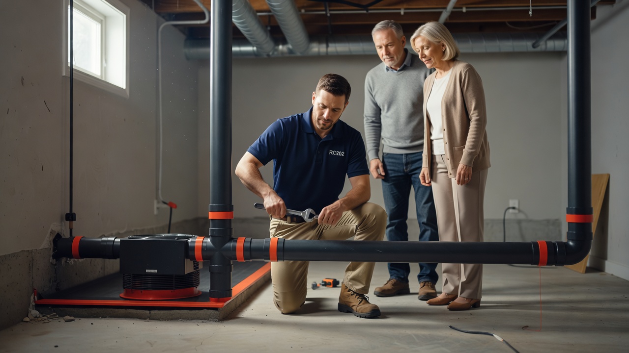radon mitigation system installation Ohio home