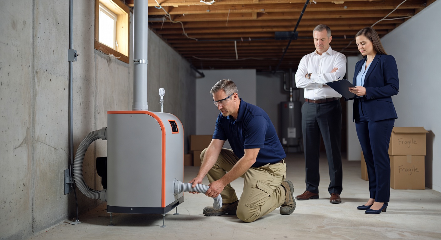 radon mitigation system installation Ohio basement