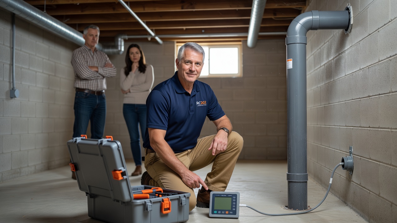 continuous radon monitor basement testing professional