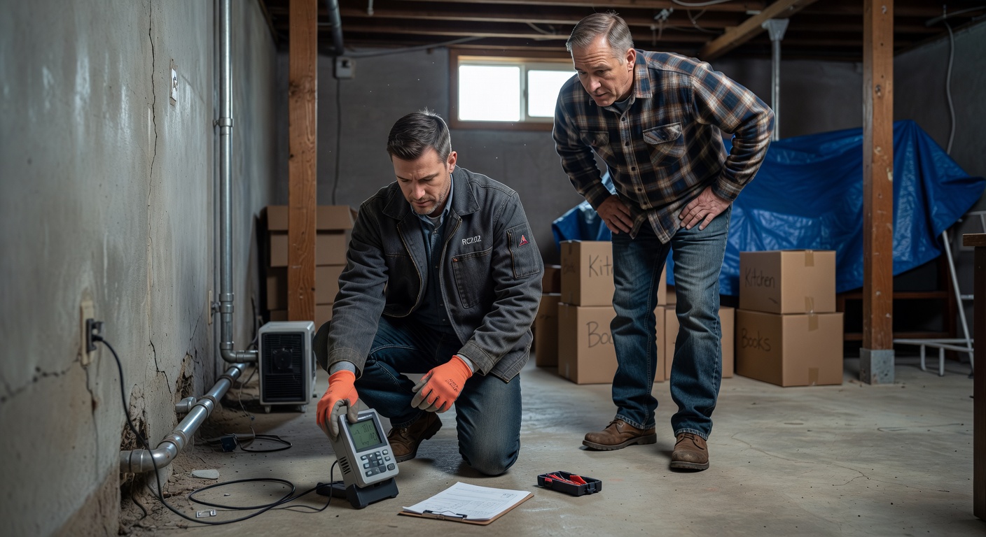 continuous radon monitor device basement test