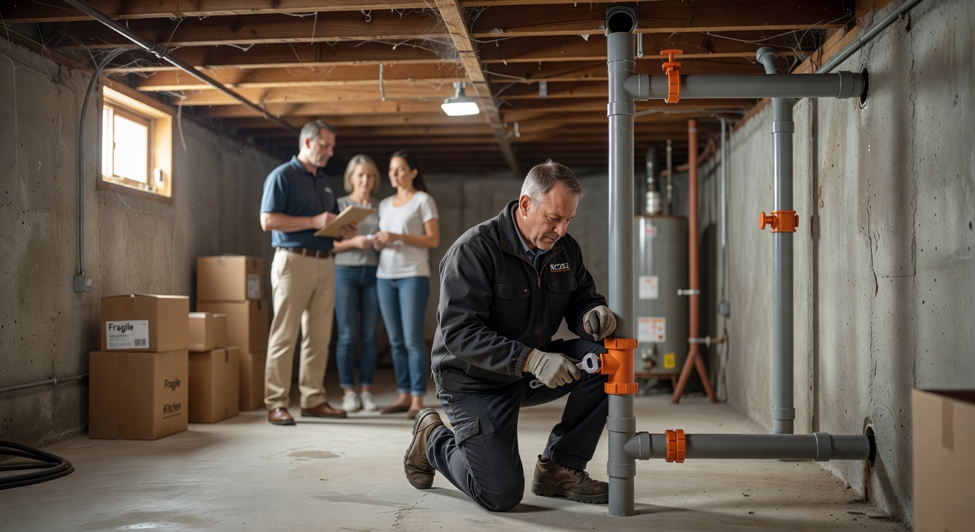 radon mitigation pipe basement professional installation