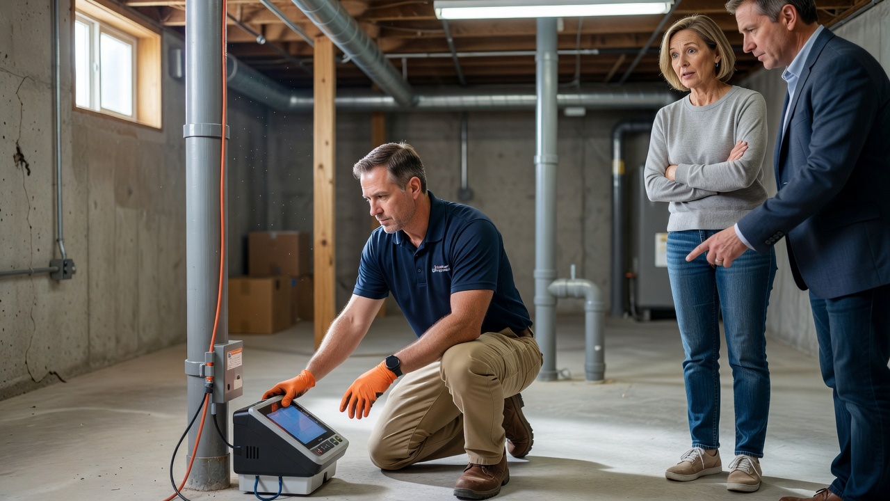 radon test kit basement professional inspector Ohio