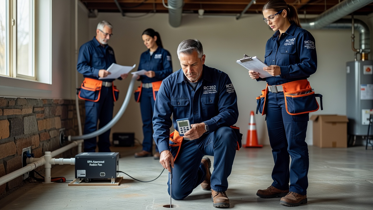 Ohio radon mitigation contractor team licensed professional