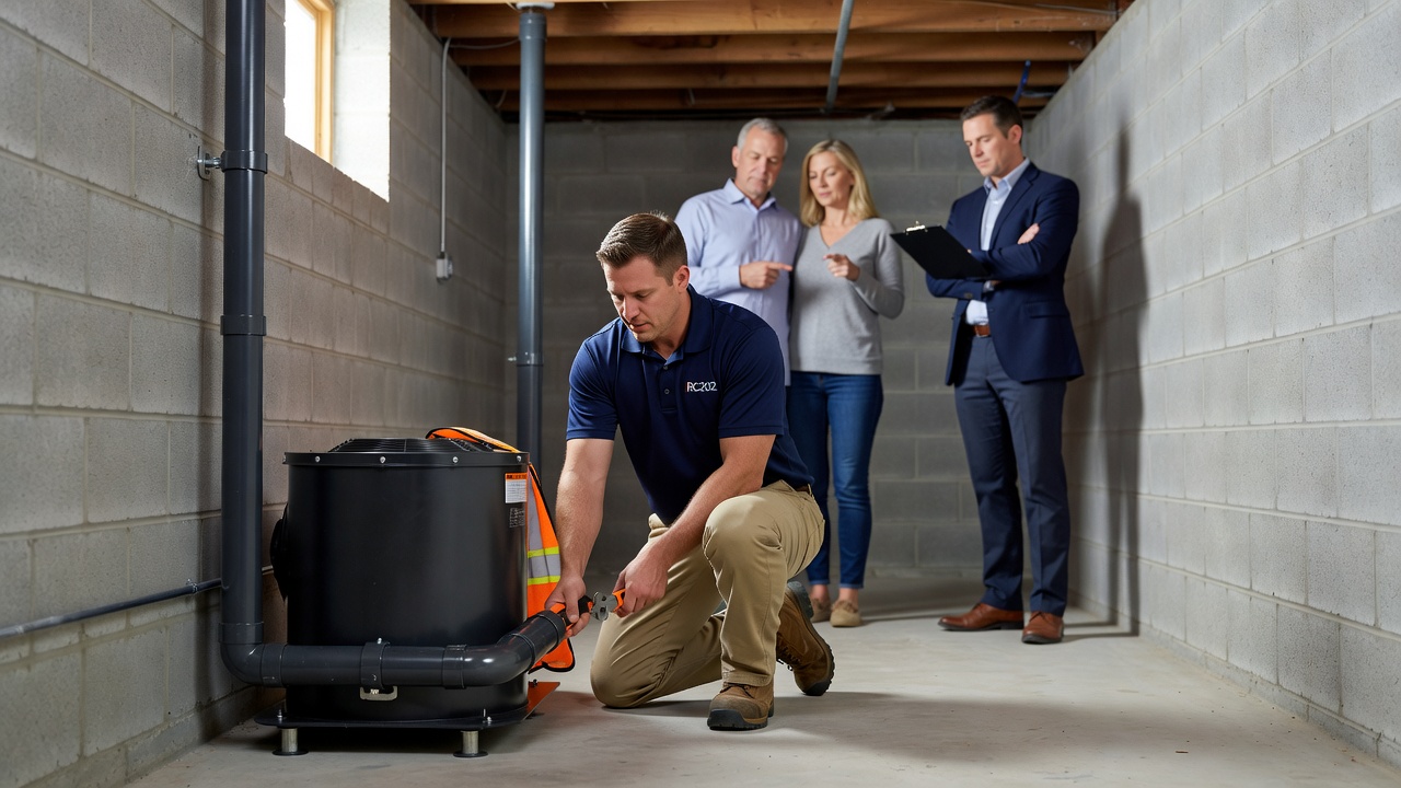 radon mitigation system installation Ohio basement