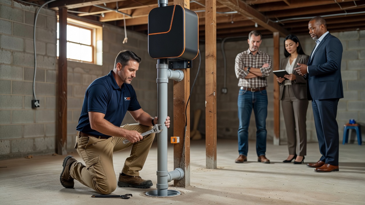 radon mitigation system installation Ohio basement