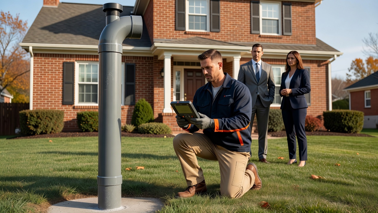 radon mitigation pipe exterior Ohio house