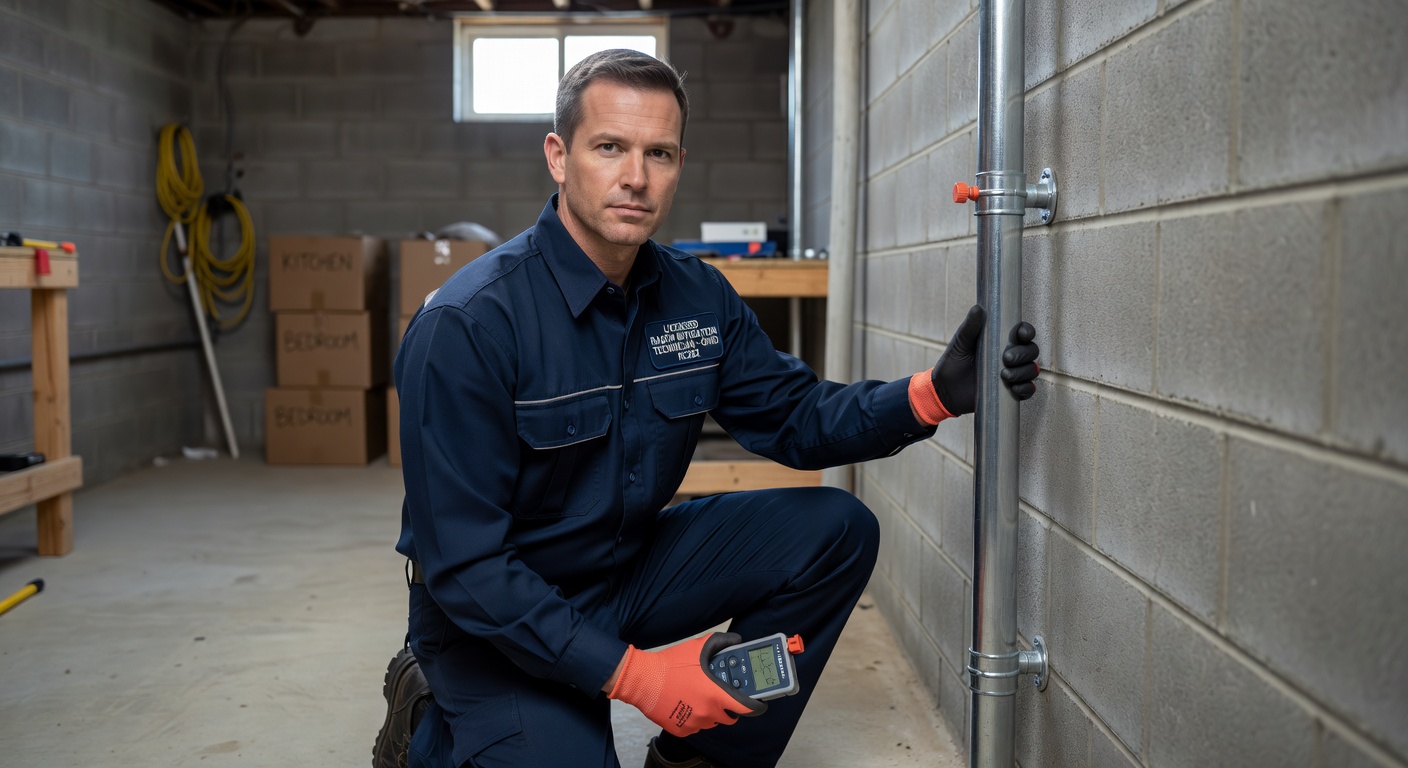 licensed radon mitigation technician Ohio professional uniform