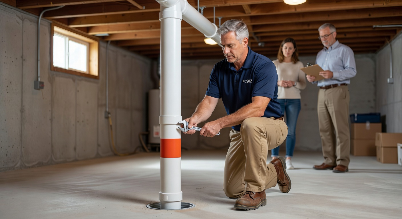 radon mitigation pipe sub slab depressurization basement