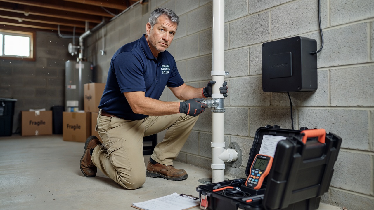 radon mitigation technician Ohio home professional