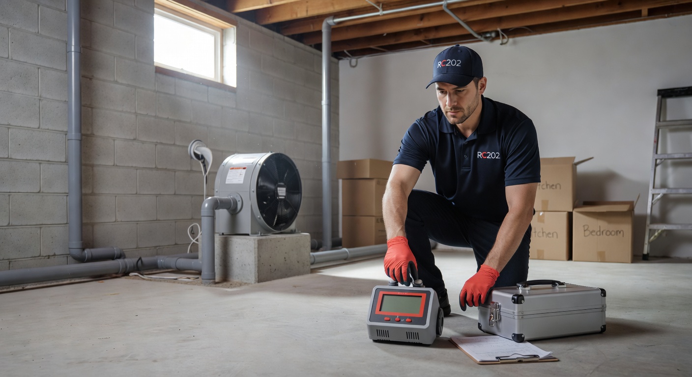 continuous radon monitor professional basement Ohio