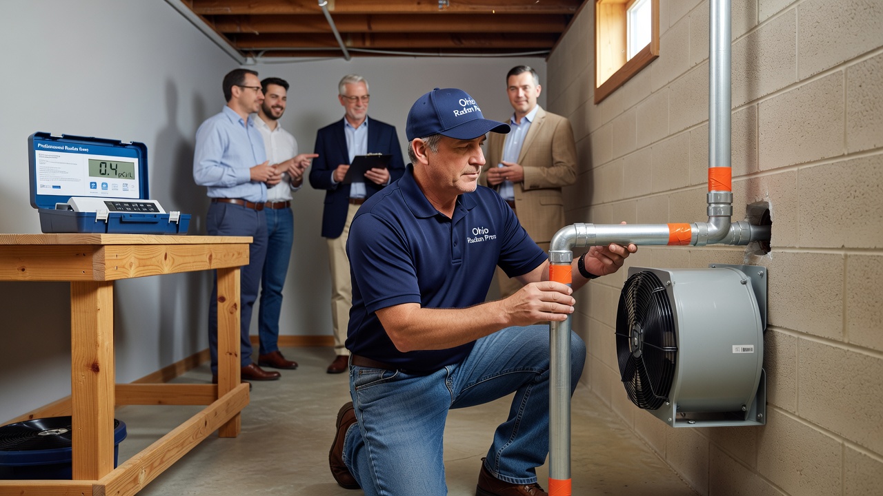 radon test kit professional inspector Ohio home
