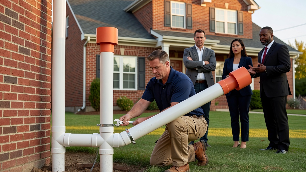 radon mitigation pvc pipe exterior home Ohio
